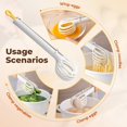 thumbnail image 6 of SugarBloom 2-in-1 Multifunctional Egg Beater & Pasta Tongs, Silicone Non-Scratch Whisk, Kitchen Tool for Mixing and Gripping,Green, 6 of 9