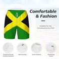thumbnail image 3 of Mens Swim Trunks Jamaican Flag Quick Dry Board Shorts with Compression Liner, 3 of 6