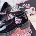 thumbnail image 3 of Zapatos de cuero pequeños de princesa británica negra para niña, suelas blandas para primavera y otoño, nuevos zapatos de primavera Mary Jane con suela gruesa 2024, 3 of 5