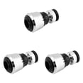 thumbnail image 2 of 3 Pcs 360° Swivel Faucet Aerators, Kitchen Sink Nozzle Adapters with Pull Spray, Universal Tap Sprinkler Head, Silver, By Preplabs, 2 of 9
