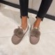 thumbnail image 2 of NECHOLOGY Botas Mujer Adulto Femenino Zapatos Botines mujer Botas planas cálidas decorativas con de lana de conejo de ante de Color sólido a la moda para mujer (Khaki, 6.5), 2 of 7