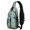 Boston Terrier and Floral Blue Pattern, variant on Irish Setter and Floral Beige Pattern Sling Backpack, Cycling Sling Bag with Earphone Port, Multi Pocket Design Gift Ideas for Hiking Cycling Walking