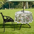 thumbnail image 7 of Coolnut 60" Wildflowers Round Tablecloth, Waterproof Spillproof Polyester Fabric Table Cover with Zipper Umbrella Hole for Outdoor Patio Garden Dining Party, 7 of 7