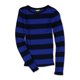 thumbnail image 1 of Aeropostale - Camiseta gráfica a rayas para mujer, azul, talla extra pequeña, 1 of 2