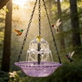 thumbnail image 5 of Solar Hanging Birds Bath Fountain, Hanging Solar Waterfall Birds Bath for Outdoor, Large Hummingbird Bath Bowl, 5 of 5