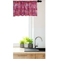 thumbnail image 3 of Ambesonne Floral Window Valance, Retro Hand Drawn Flowers, 54" X 18", Magenta Plum and Apricot, 3 of 3