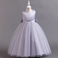thumbnail image 3 of Girl Tulle Tutu Gown Flower Girl's Sleeveless Lace Princess Dresses with Big Bowknow Party Ball Tulle Pageant Gowns for Wedding, Birthday - 3-12T, 3 of 5