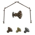 thumbnail image 2 of Domovina Sabrina 13/16" 4 Sided Bay Window Single Curtain Rod-Color:Antique Brass, 2 of 2