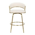 thumbnail image 6 of LumiSource Gold Metal, Cream Velvet Jie Fixed-height Counter Stool - Set of 2, 6 of 10