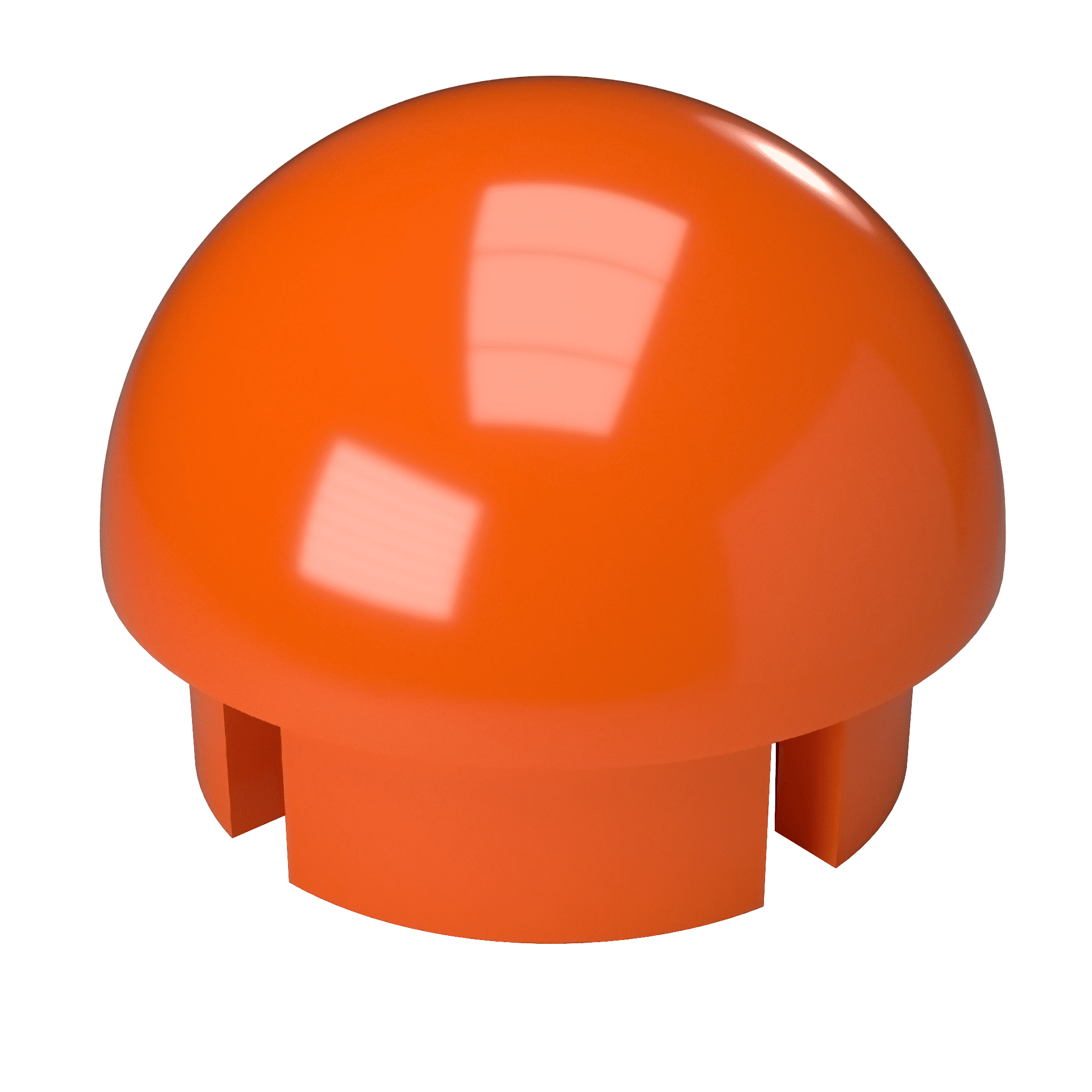 FORMUFIT F114BEC-OR-10 PVC Internal Ball End Cap, Furniture Grade, 1-1/4 in. Size, Orange , 10-Pack