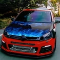 thumbnail image 5 of Fit Blue Bonfire PVC Car Hood Protector Cover - 59x39 Inch Waterproof & UV/Sun Proof Hood Wrap with Blue Flame Design, for SUV, Sedan, Truck, Pickup (Easy Install, Durable Vinyl), 5 of 6