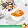 thumbnail image 3 of Yayeee Pot Holders Kitchen Heat Resistant with Pocket 7"x9.8" Cotton Oven Cooking Hot Pads, Large Colorful Flowers Pattern, 3 of 7