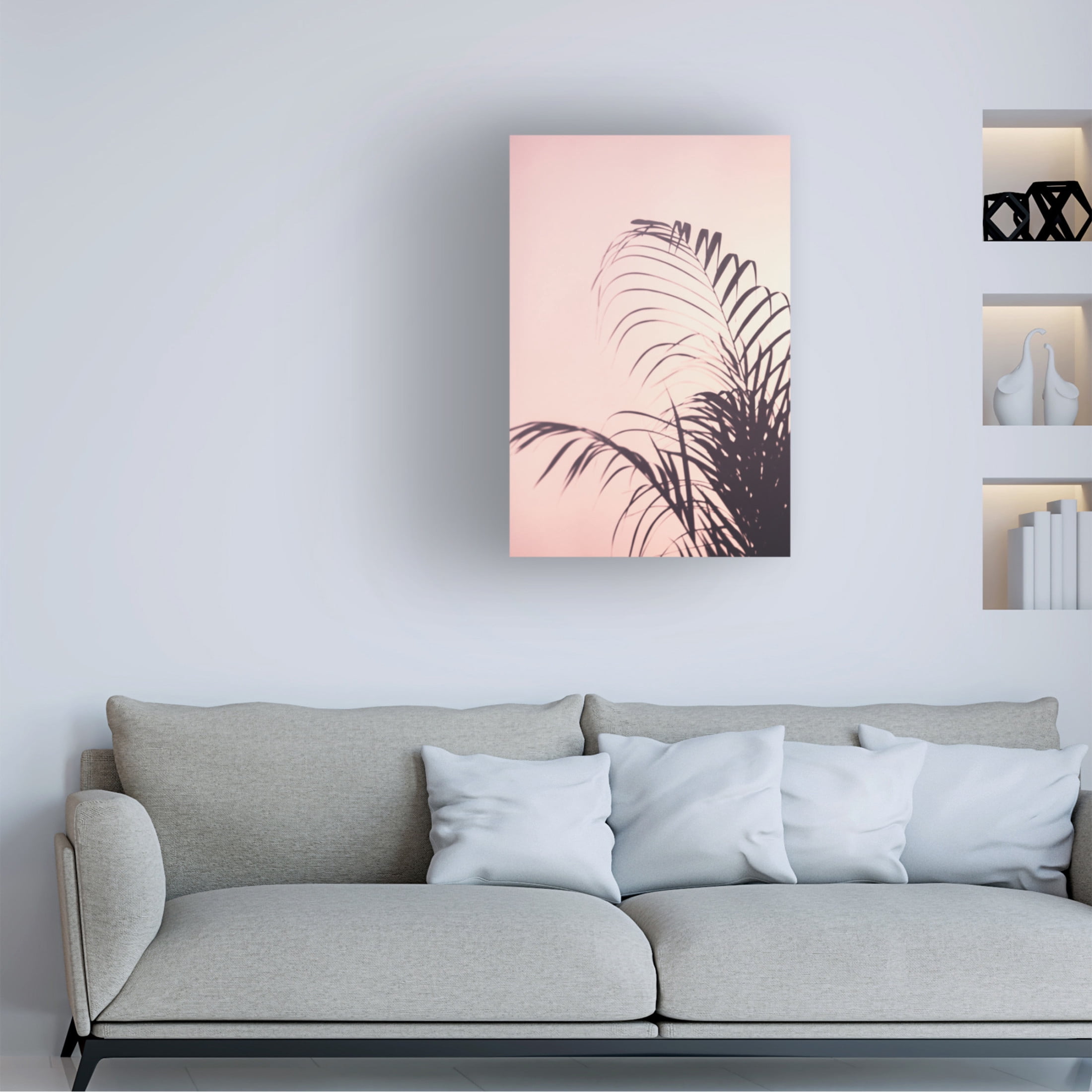 Trademark Fine Art Pictufy Studio Palm Leaves 1 Canvas Wall Art