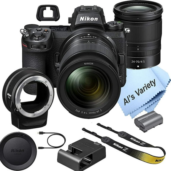 Nikon Z7 FX-Format Mirrorless Camera Body with 24-70mm Lens  Mount Adapter FTZ