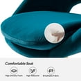thumbnail image 4 of Luxury Office Chair Premium Modern Velvet Swivel Desk Chair with Chic Gold Legs in Bold Colors Teal, 4 of 8