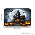 thumbnail image 4 of SPXUBZ Halloween Ghost Pumpkin House Non Slip Flannel Floor Mat for Bathroom Kitchen Bedroom Decor 16x24 inch, 4 of 5