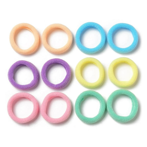 200pcs 200Pcs Nylon Elastic Hair Ties Hair Accessories for Women Ponytail Holder Mixed Color 0.75x0.23 Inch