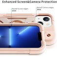 thumbnail image 2 of Compatible avec Étui iPhone 14/Étui iPhone 13 6.1 Pouces avec Support Anneau Rotatif 360° Intégré, Protection Complète de Qualité Militaire Robuste Durable. (Rose), 2 of 5