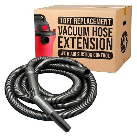 Vacuum Hose Replacement Compatible with Style Wet Dry Vacuum Cleaner - Crushproof Dust Collection Hose for Industrial and Use with Suction Control - 10' x 1-1/4"