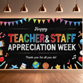 thumbnail image 5 of Colorful Design Teacher Banner Appreciation Week Polyester Lightweight Decoration for School Event Classroom Decor Celebration, 5 of 8