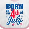 thumbnail image 4 of Inktastic Born on the 4th of July Boys or Girls Baby Bib, 4 of 4