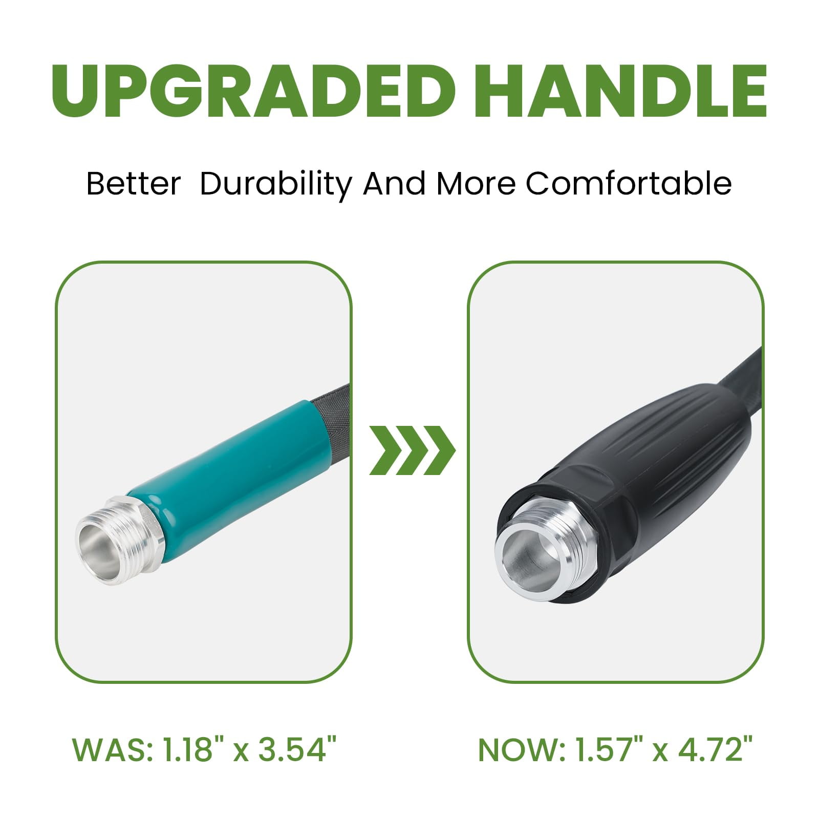 DXRONT Lightweight Garden Hose 50 ft Ultra Flexible, Kink-Free for Outdoor Water Hose Non-Expanding, Burst-Resistant, Heavy Duty RV Hose 5/8 inch