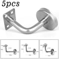 thumbnail image 4 of Ruibeauty 5Pcs Handrail Brackets 201 Stainless Steel Wall Stair Hardware Solid L Type, 4 of 5
