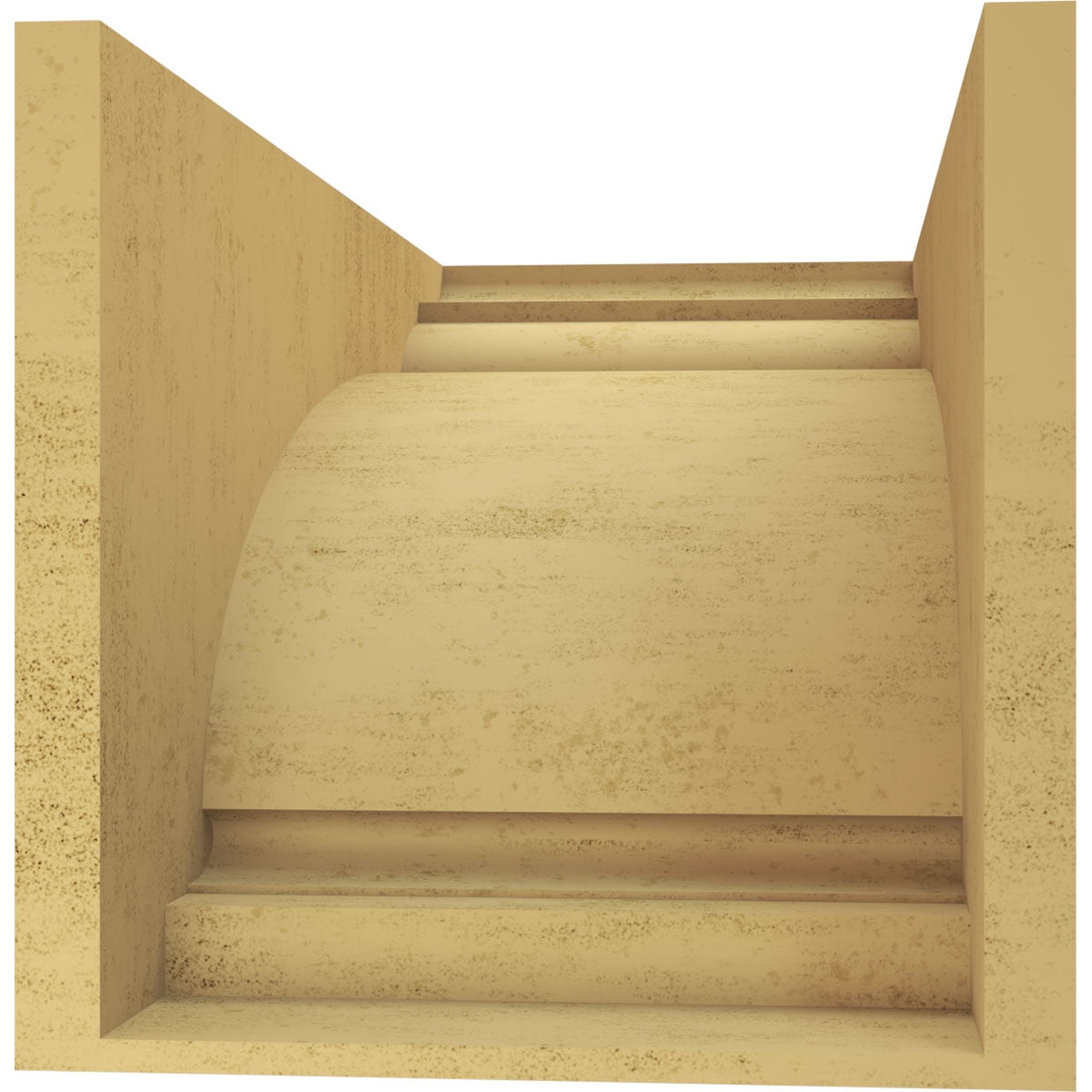 12"W x 24"D x 12"H Wide Hughes Rough Cedar Woodgrain TimberThane Corbel, Primed Tan
