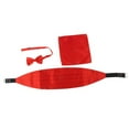 thumbnail image 4 of serony 3 Pcs Nœud Papillon en Satin pour Homme Cummerbund Mouchoir Rouge, 4 of 9