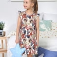 thumbnail image 4 of Balery Starfish Shell Camisón de princesa para niñas, pijama de algodón con mangas abullonadas, suave y bonito.-Medium, 4 of 6