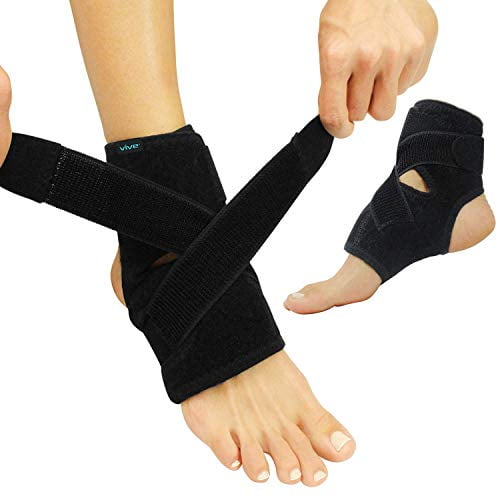 Details about   2 Pack Ankle Brace Support Compression Sleeves Adjustable Open Heel Foot Wrap 