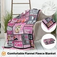 thumbnail image 5 of Cat Gifts for Cat Lovers Cute Cat Print Blanket for Girls Pink Throw Blanket with Cat Birthday Gift Ideas for Cat Lover Kids Soft Flannel Fleece Blanket for Couch Lightweight All Season(60"x80"), 5 of 8