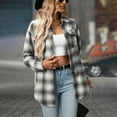 thumbnail image 2 of Towmus Womens Plus Size Flannel Shirts Plaid Shirts Long Sleeves Casual Button Down Collared Unisex Tops with Pockets, 2 of 8
