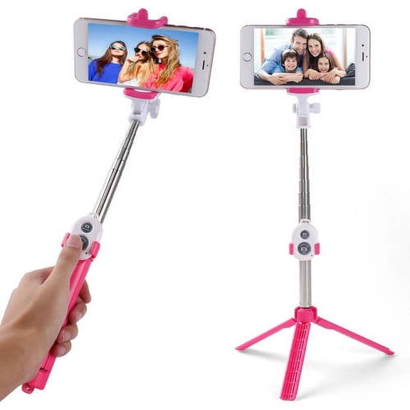 Travel Friendly Portable Wireless Remote Control Selfie Stick And Mini Tripod for Smart Phones