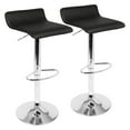 thumbnail image 2 of Ale Contemporary Adjustable Barstool In Brown Pu Leather - Set Of 2, 2 of 10