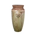 thumbnail image 1 of Benzara BM181044 Ceramic Bronzed Decorative Vase with Embossed Design, Green & Brown, 1 of 1