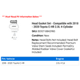 thumbnail image 2 of Head Gasket Set - Compatible with 2018 - 2020 Toyota C-HR 2.0L 4-Cylinder 2019, 2 of 2