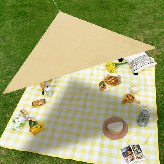 6.56ft Outdoor Maize-yellow Sun Shade Sail Triangular Sun Shade Sail Waterproof Sun Shade Sail