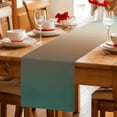 thumbnail image 5 of Green Brown Ombre Table Runner 72 Inches, Abstract Aesthetics Modern Art Bed Runner Dresser Scarves Tabletop for Indoor Outdoor Parties/Ceremony/Banquet, 14" x 72", 5 of 9
