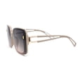 thumbnail image 3 of 90s Diva Womens Rectangle Butterfly Plastic Designer Sunglasses Beige - Brown Smoke, 3 of 4