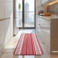 thumbnail image 4 of Red Christmas Geometric Snowflake Pattern Kitchen Rug Mat,Kitchen Runner Rugs Non Skid Washable,Decorative Kitchen Floor Mats for Kitchen,Sink,Laundry,17"x47.2", 4 of 7
