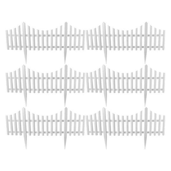 GAXIRE 6pcs Garden Border Fencing White Fence Panels