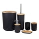 thumbnail image 1 of Juego de accesorios de baño de moda, portavasos, portacepillos y dispensador. Negro, 1 of 7