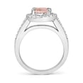 thumbnail image 2 of ANGARA Natural Classic Oval 1.65 ct Morganite Halo Ring with Diamond Accents in 14K White Gold for Women | Birthday, Anniversary, Jewelry Gift for Women | Natural Morganite Ring, 2 of 11