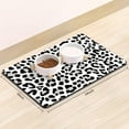 thumbnail image 2 of Dog Food Mat, 16"x24" Dog Mat for Food and Water, Absorbent Dog Bowl Mat Protect Floors, Cute Pet Food Mats for Dog and Cat, Anti-Slip Rubber Pet Feeding Mat for Puppy Supplies, White Leopard, 2 of 6