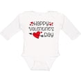 thumbnail image 3 of Inktastic Happy Valentines Day red hearts and arrow Boys or Girls Long Sleeve Baby Bodysuit, 3 of 5