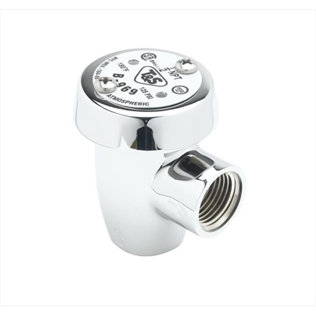 Polished Chrome Atmospheric Vacuum Breaker for Commercial Sinks
