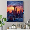 thumbnail image 4 of Medieval Street Reflections Canvas Print, Wall Art for Living Room Bedroom Hallway Dining Room Study Kitchen Hotel, 4 of 8