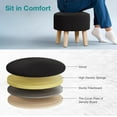 thumbnail image 5 of Ottoman with Storage, Small Foot Stool Ottoman with Legs, Velvet Foot Rest for Couch, Living Room and Bedroom - Black, 5 of 14