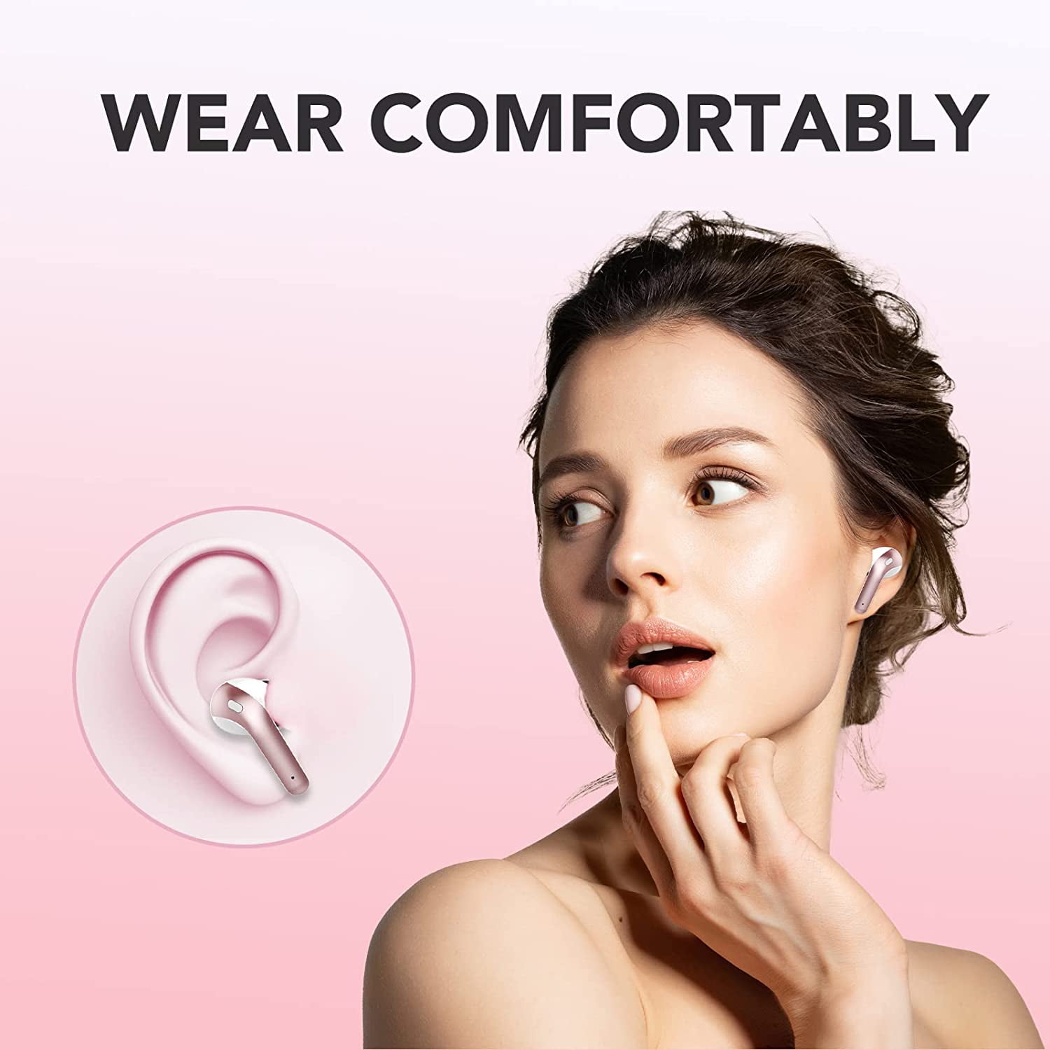 Wireless Charging Bluetooth Earbuds, Hi-Fi Stereo, Touch, IPX Waterproof, Mic – iPhone, Samsung & Android